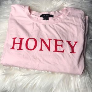 light pink graphic tee